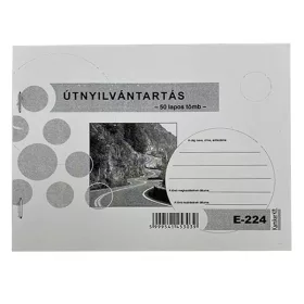 - Nyomtatvány útnyilvántartás A/5 fekvő 50 lapos