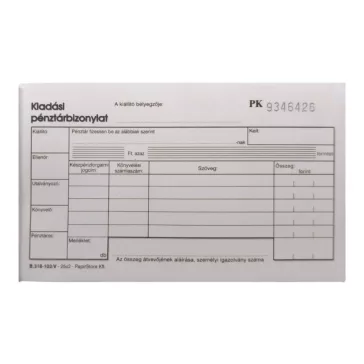 Kiadási pénztárbizonylat 25x2lapos B.318-103/V 