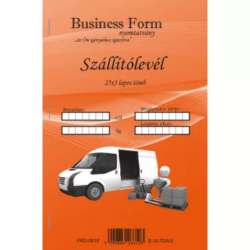 Szállítólevél 25x3 lapos A5 álló -B.10-70/A/V