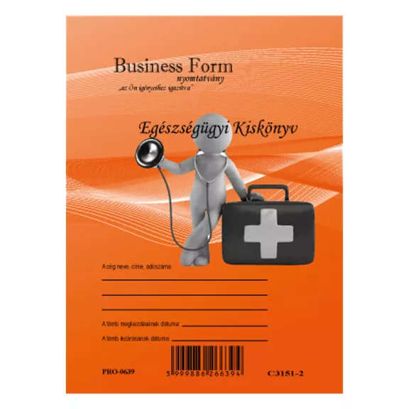 Egészségügyi kiskönyv A6 - Business Form ( 50 tömb/csomag) Egészségügyi kiskönyv A6 - Business Form ( 50 tömb/csomag)