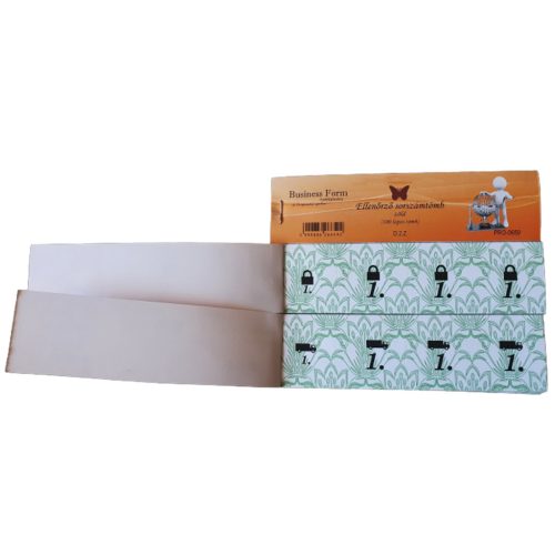 Ellenőrző Sorszámtömb (Tombola) - 100 lapos ZÖLD