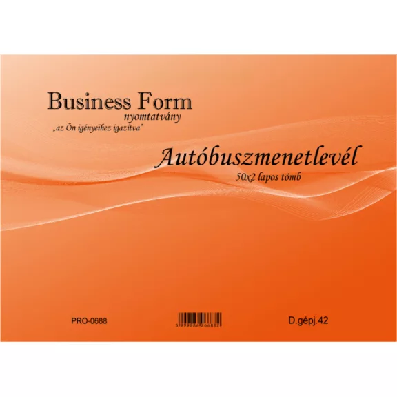 Autóbusz menetlevél A4 50x2 pld fekvő Autóbusz menetlevél A4 50x2 pld fekvő