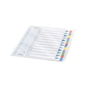   Elválasztólap, A4, regiszteres 1-12 laminált karton fülek 100162 Esselte