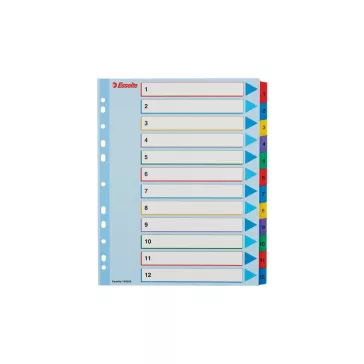   Elválasztólap, A4, Maxi regiszteres 1-12 laminált karton előlap 100209 Esselte