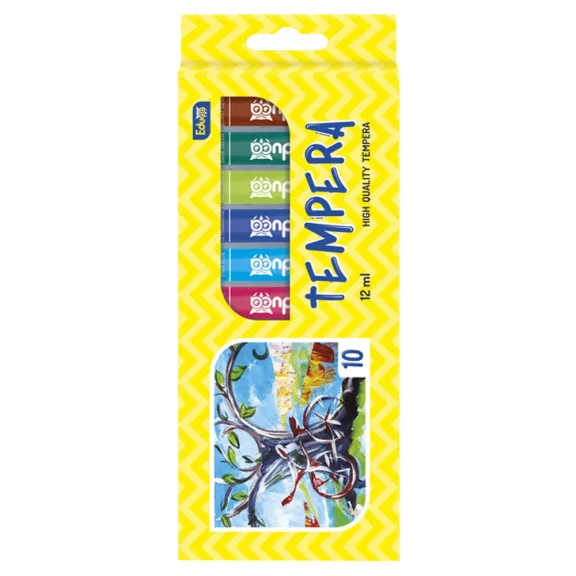 Tempera 10x12ml, készlet Educa vegyes szín Tempera 10x12ml, készlet Educa vegyes szín