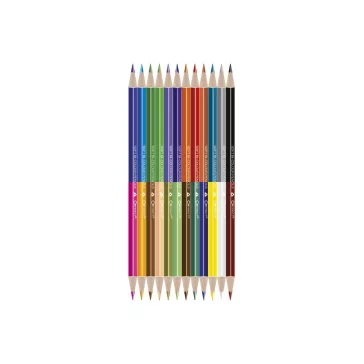  Színes ceruza készlet, kétvégű duocolor 12/24 szín Connect 24 klf. szín