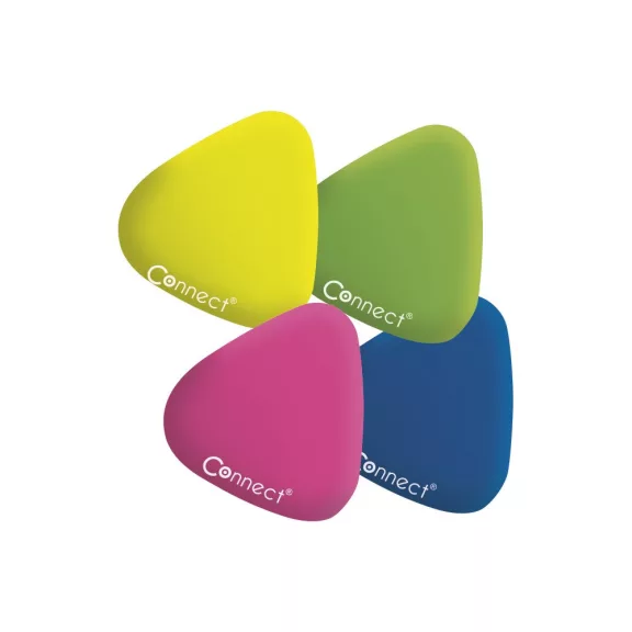 Radír Connect háromszögletű 24 db/kínáló doboz színes (sárga, zöld, rózsa, kék) Radír Connect háromszögletű 24 db/kínáló doboz színes (sárga, zöld, rózsa, kék)