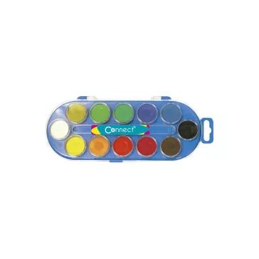   Vízfesték készlet, 12db-os, 30mm, festékgombokkal Connect
