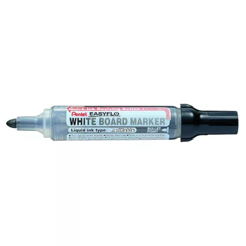 Táblamarker 2mm, kerek, utántölthető Pentel Easyflo fekete