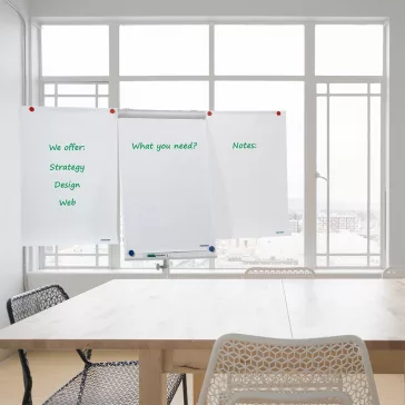   Flipchart tábla mobil 68x105cm, mágneses, 2 db segédkarral, 5 görgős Premium line  F2400/N Franken