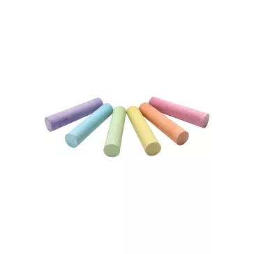   Táblakréta kerek pormentes, vastag 6 db/doboz, Connect vegyes színek