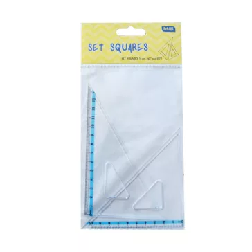   Vonalzókészlet, háromszög 10 cm és 14cm, ( 45°/60° ) 2 db/bliszter Educa