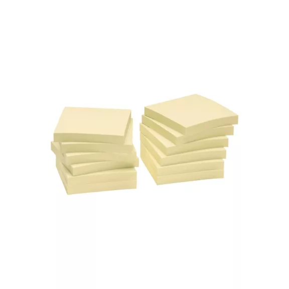 Jegyzettömb öntapadó, 75x75mm, 12x100lap, újrahasznosított 5654-11 Info Notes, sárga Jegyzettömb öntapadó, 75x75mm, 12x100lap, újrahasznosított 5654-11 Info Notes, sárga