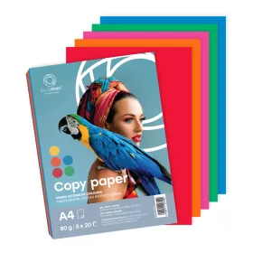   Másolópapír, színes, vegyes színek A4, 80g Bluering® 5x20 ív/csomag, intenzív mix