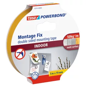   Ragasztószalag, rögzítószalag beltéri 19mmX5m PowerBond Tesa