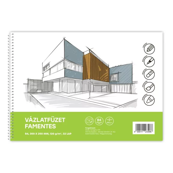 Vázlatfüzet FAMENTES B/4 32 lap 120gr. Bluering Vázlatfüzet FAMENTES B/4 32 lap 120gr. Bluering