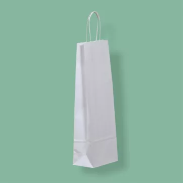Sodrottfüles papír italtáska 140x80x390mm fehér