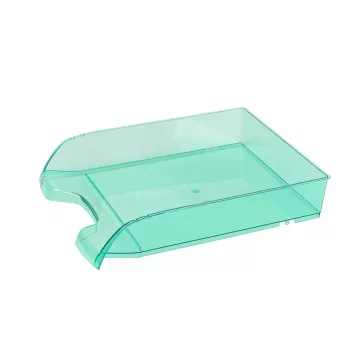  Irattálca műanyag 550 extra széles 345x270x67mm, Bluering®, áttetsző zöld