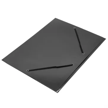 Gumis mappa A4, 400g. karton Glossy fekete