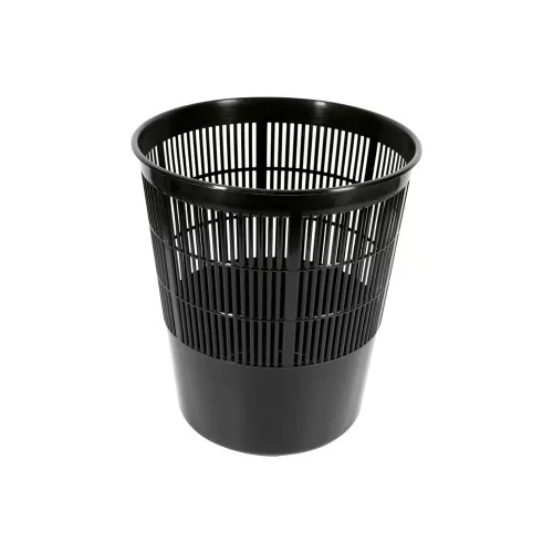 Papírkosár 16l, műanyag rácsos, Fornax fekete