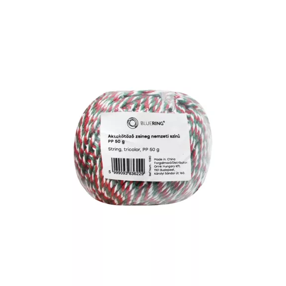 Aktakötöző zsineg nemzeti színű pamut 50g. Bluering® Aktakötöző zsineg nemzeti színű pamut 50g. Bluering®