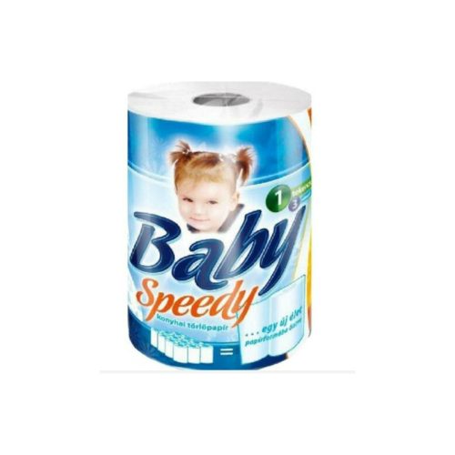 Háztartási papírtörlő kéztörlő 3 rétegű 100 lapos egyesével csomagolt Baby Speedy fehér