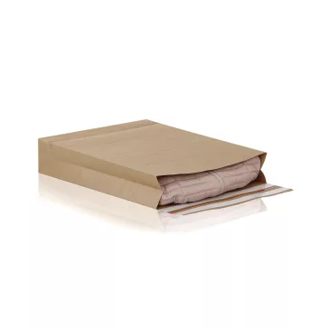   Csomagküldő webshop tasak 162x229x40mm, erős kraft papírból 250 db/doboz, E-green barna