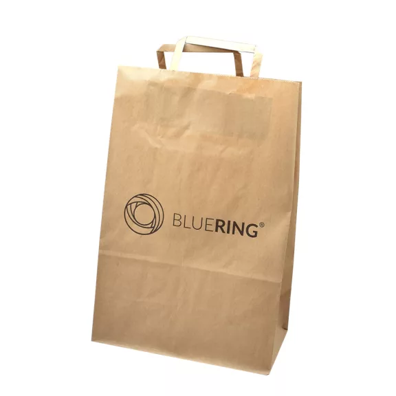 Szalagfüles papírtáska 32x17x33cm Bluering® barna Szalagfüles papírtáska 32x17x33cm Bluering® barna