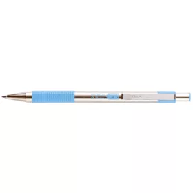   Golyóstoll 0,7mm, pasztell világoskék test, Zebra F-301, írásszín kék
