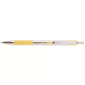   Golyóstoll 0,7mm, pasztell sárga test, Zebra F-301, írásszín kék