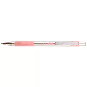   Golyóstoll 0,7mm, pasztell rózsaszín test, Zebra F-301, írásszín kék