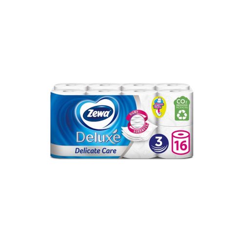 Toalettpapír 3 rétegű 100% cellulóz 16 tekercs/csomag Delicate Care Deluxe Zewa