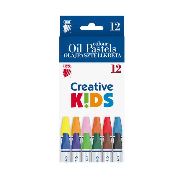 Olajpasztell kréta készlet, ICO Creative Kids 12klf. szín Olajpasztell kréta készlet, ICO Creative Kids 12klf. szín