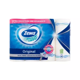   Háztartási papírtörlő kéztörlő 2 rétegű 4 tekercs/csomag Wish&Weg Original Zewa fehér