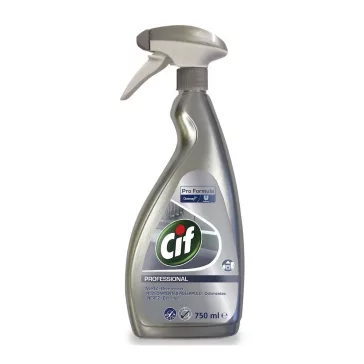   Rozsdamentes acél és üvegtisztító szórófejes 750 ml Stainless Steel&Glass Cif