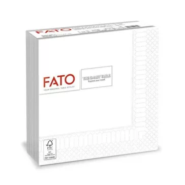   Szalvéta 2 rétegű 1/4 hajtású 33 x 33 cm 50 lap/csomag Smart Table Fato_82625002 fehér
