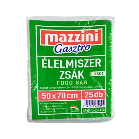 Élelmiszerzsák 50 x 70 cm 25 db/tekercs Élelmiszerzsák 50 x 70 cm 25 db/tekercs