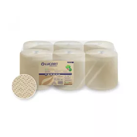   Kéztörlő 2 rétegű tekercses átmérő: 20 cm 450 lap/tek 6 tekercs/kart EcoNatural 135 Joint Lucart_852226A havanna barna