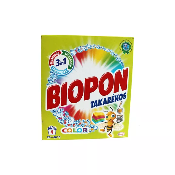 Mosópor 240 g (4 mosás) színes ruhákhoz Biopon Takarékos Color Mosópor 240 g (4 mosás) színes ruhákhoz Biopon Takarékos Color