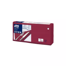   Szalvéta 2 rétegű 1/4 hajtás lapméret: 32,8 x 32,5 cm 200 lap/csomag Lunch Tork_477213 bordó