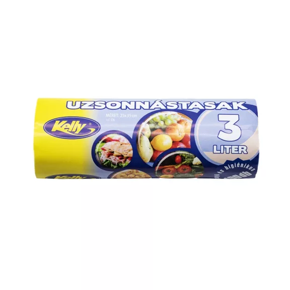 Nylon zacskó 25 x 35 cm (3 liter) 100 db/csomag uzsonnás rollos Nylon zacskó 25 x 35 cm (3 liter) 100 db/csomag uzsonnás rollos