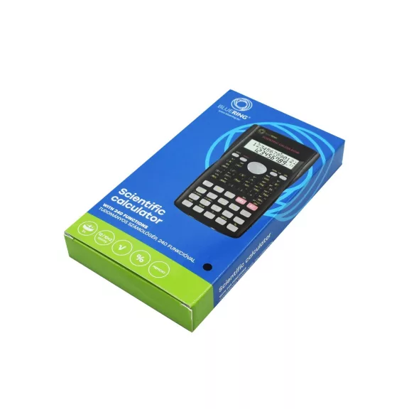 Számológép tudományos 240 funkciós, Bluering® fekete Számológép tudományos 240 funkciós, Bluering® fekete