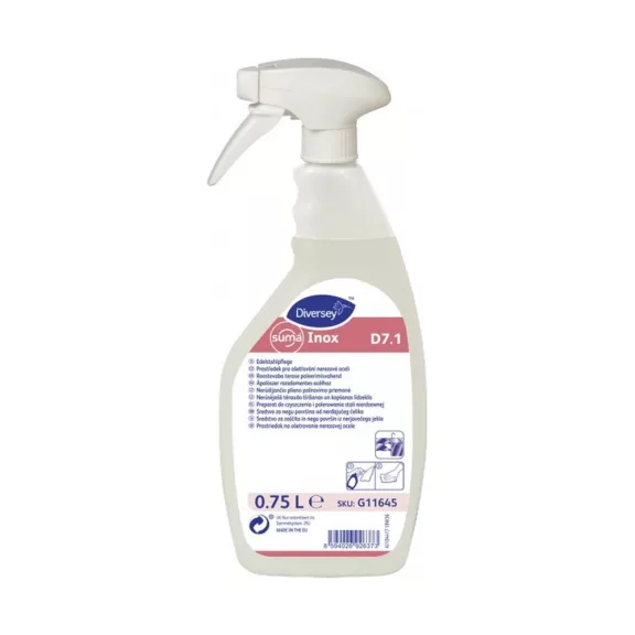 Rozsdamentes acélápolószer szórófejes 750 ml Suma Inox D7.1 Rozsdamentes acélápolószer szórófejes 750 ml Suma Inox D7.1