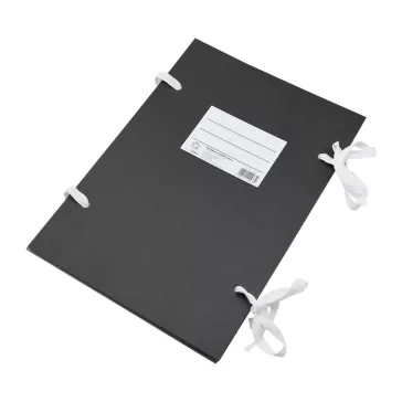   Szalagos irományfedél A4, 1m-es szalaggal Bluering® fekete
