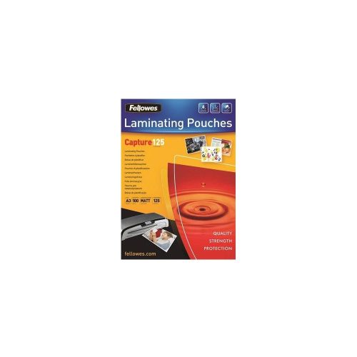 Lamináló fólia, A3, 125 mikron, matt, 100 db/doboz, Fellowes®