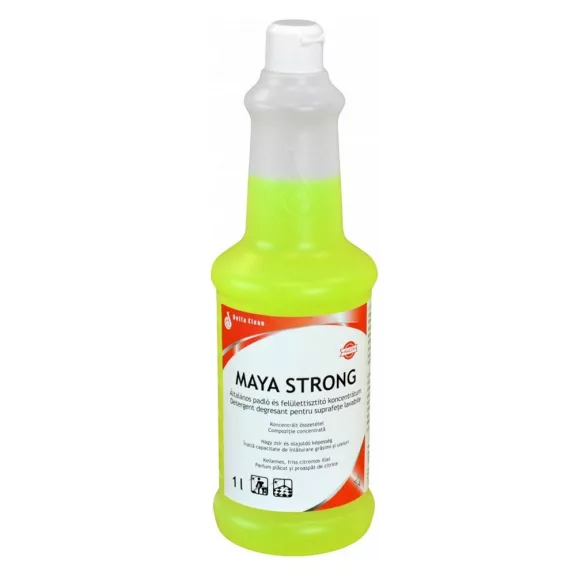 Padló- és felülettisztító koncentrátum erős zsíroldó hatással 1 liter Maya Strong Padló- és felülettisztító koncentrátum erős zsíroldó hatással 1 liter Maya Strong