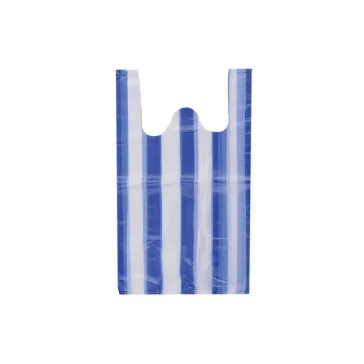   Ingvállas táska 280 x 500 mm 500 db/csomag kék-fehér csíkos