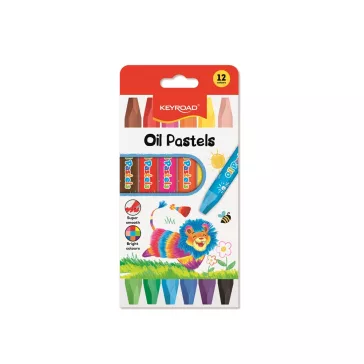 Kréta olajpasztell, 74 x 10 mm, 12 db/doboz, Keyroad