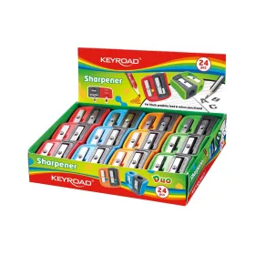   Hegyező, 2 lyukú, 24 db/display, Keyroad Dou-Power, vegyes színek