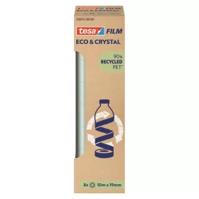   Ragasztószalag 19mmx10m irodai átlátszó újrahasznosított Tesa Eco & Crystal 8db/doboz